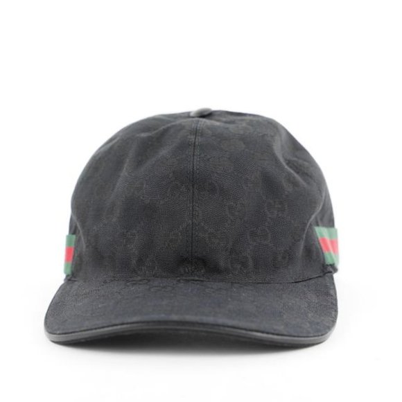 Gucci Size L Black Monogram GG Sherry Web Baseball main image 10